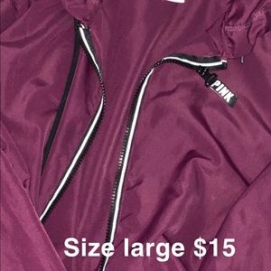 VS PINK windbreaker and zip up hoodie